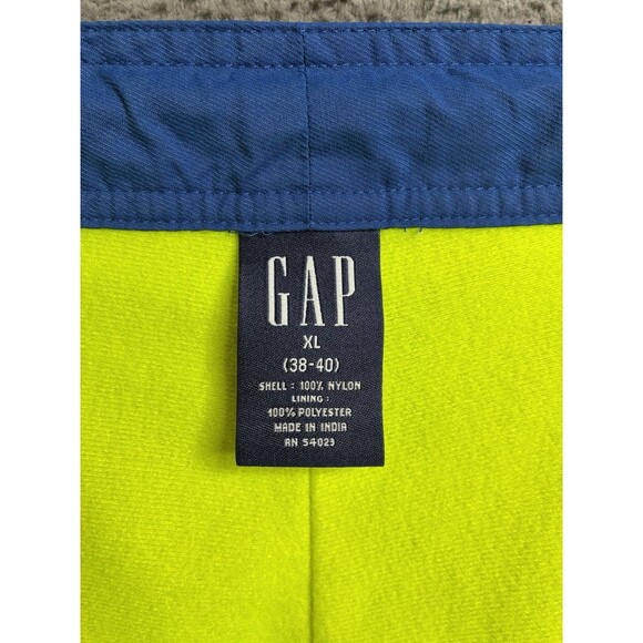 Vintage 90s Gap Mens XL Fleece Lined Wide Leg Windbreaker Sweatpants Blue Baggy - Picture 4 of 16